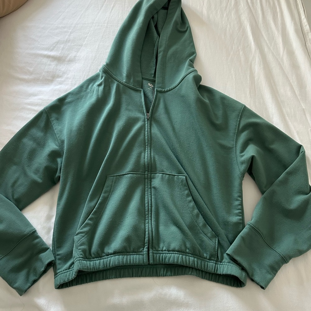 Green Zip-Up Hoodie